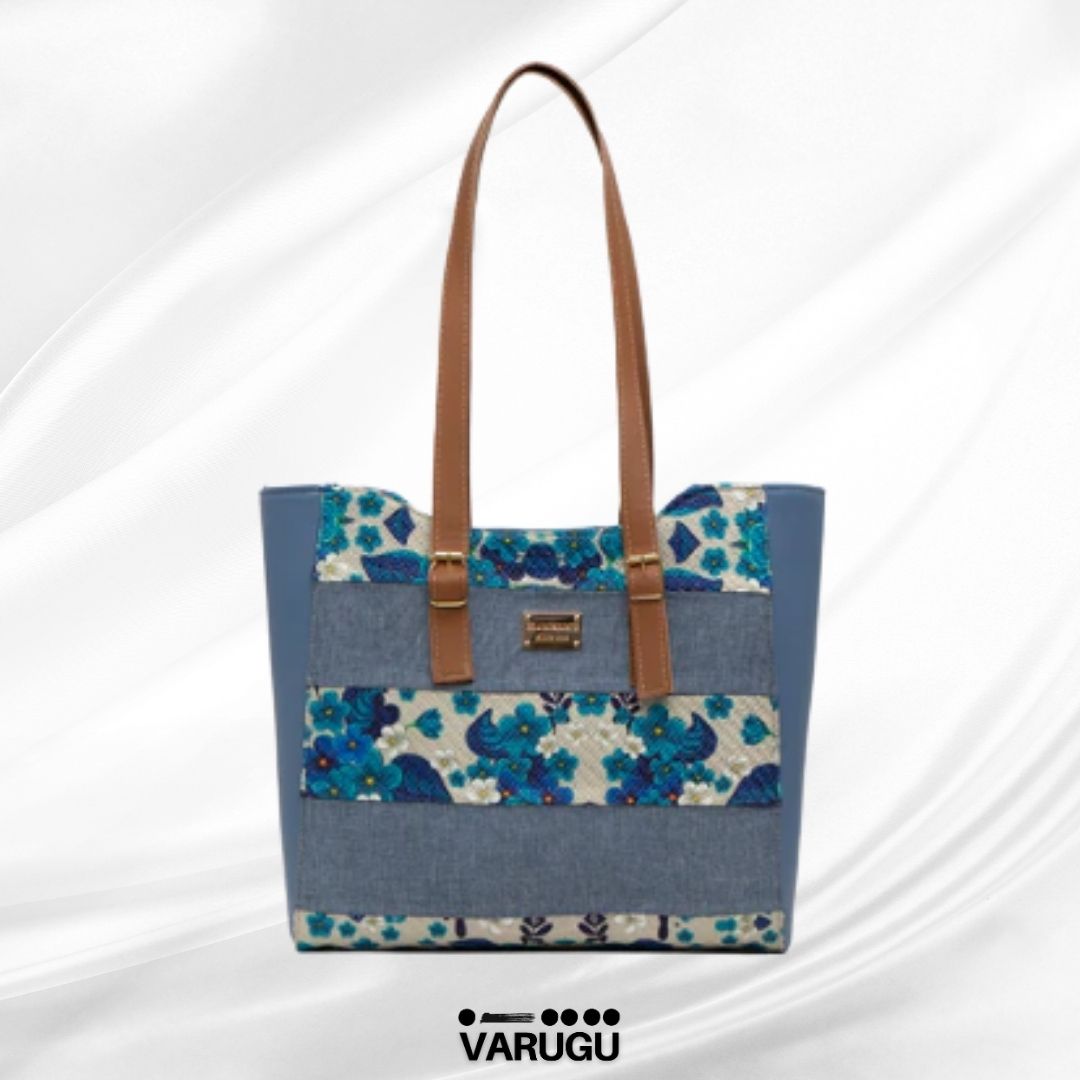 Bolsa grande diversos diseños asa café - Color uniforme