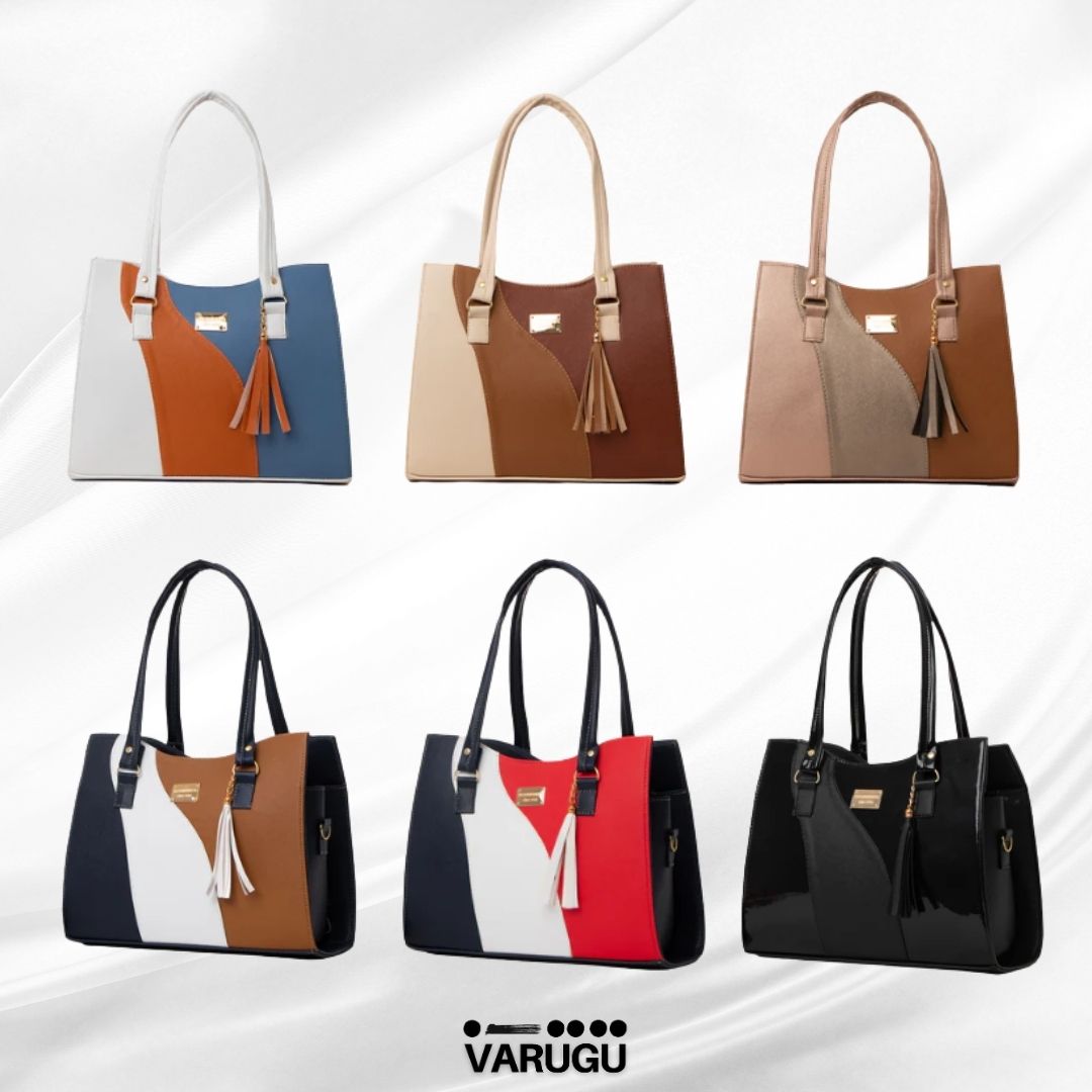 Bolsa grande diseño transversal - Variedad de colores