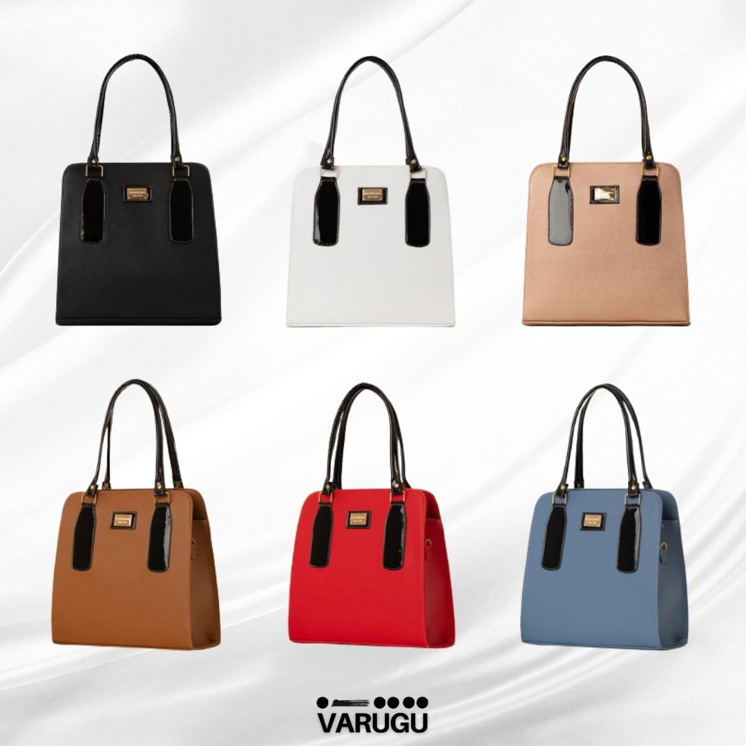 Bolsa color uniforme asa negra - Variedad de colores