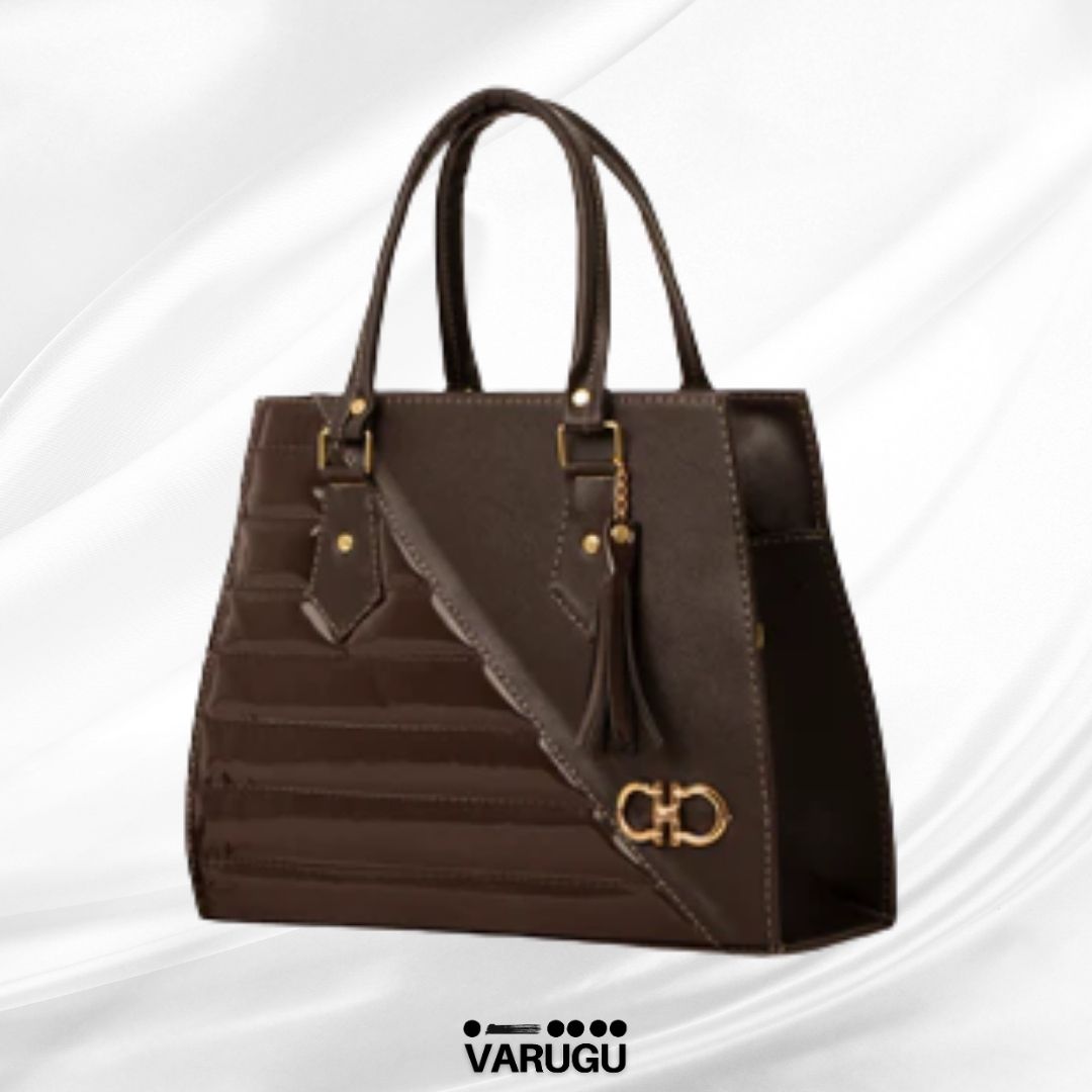 Bolsa elegante mitad charol y mitad piel - Varios colores