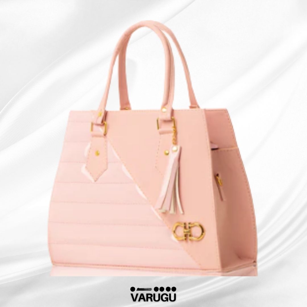 Bolsa elegante mitad charol y mitad piel - Varios colores