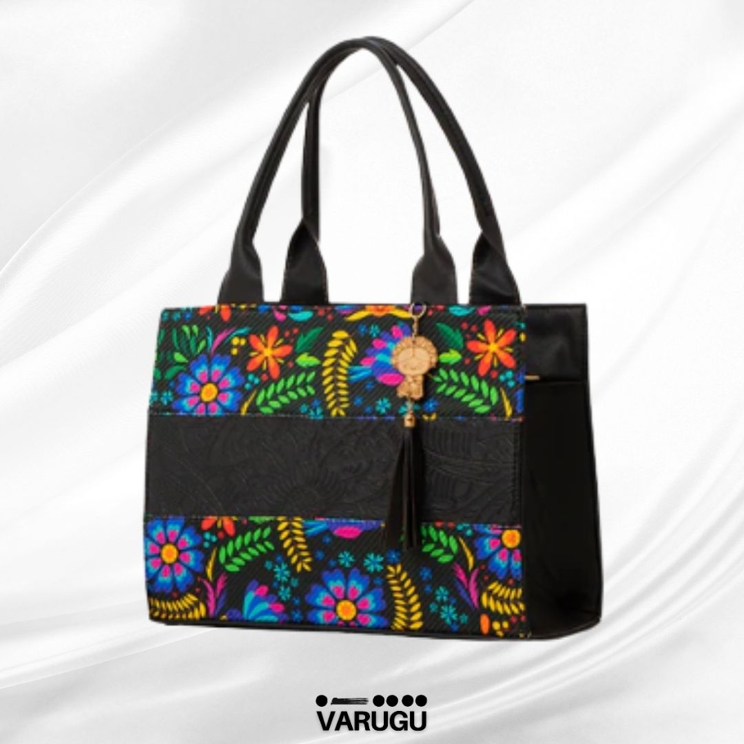 Bolsa amplia con diseño imitación piel - Varios colores