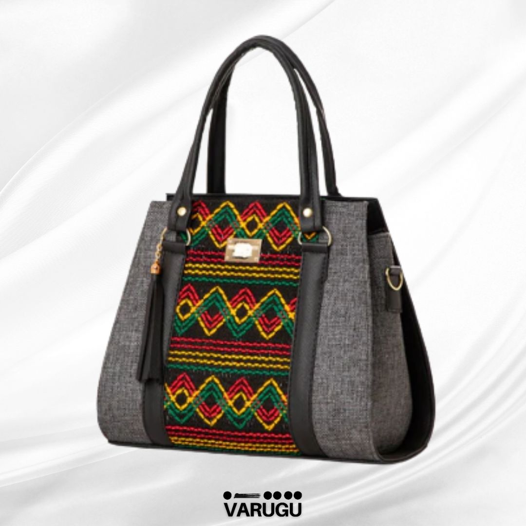 Bolsa estilo tejido fresca - Diseños variados multicolor