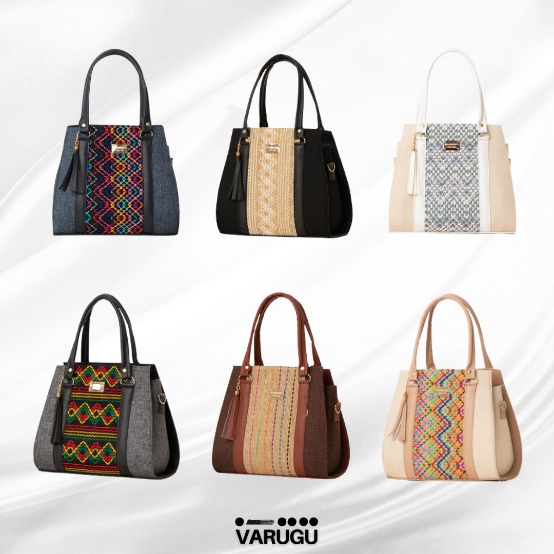 Bolsa estilo tejido fresca - Diseños variados multicolor