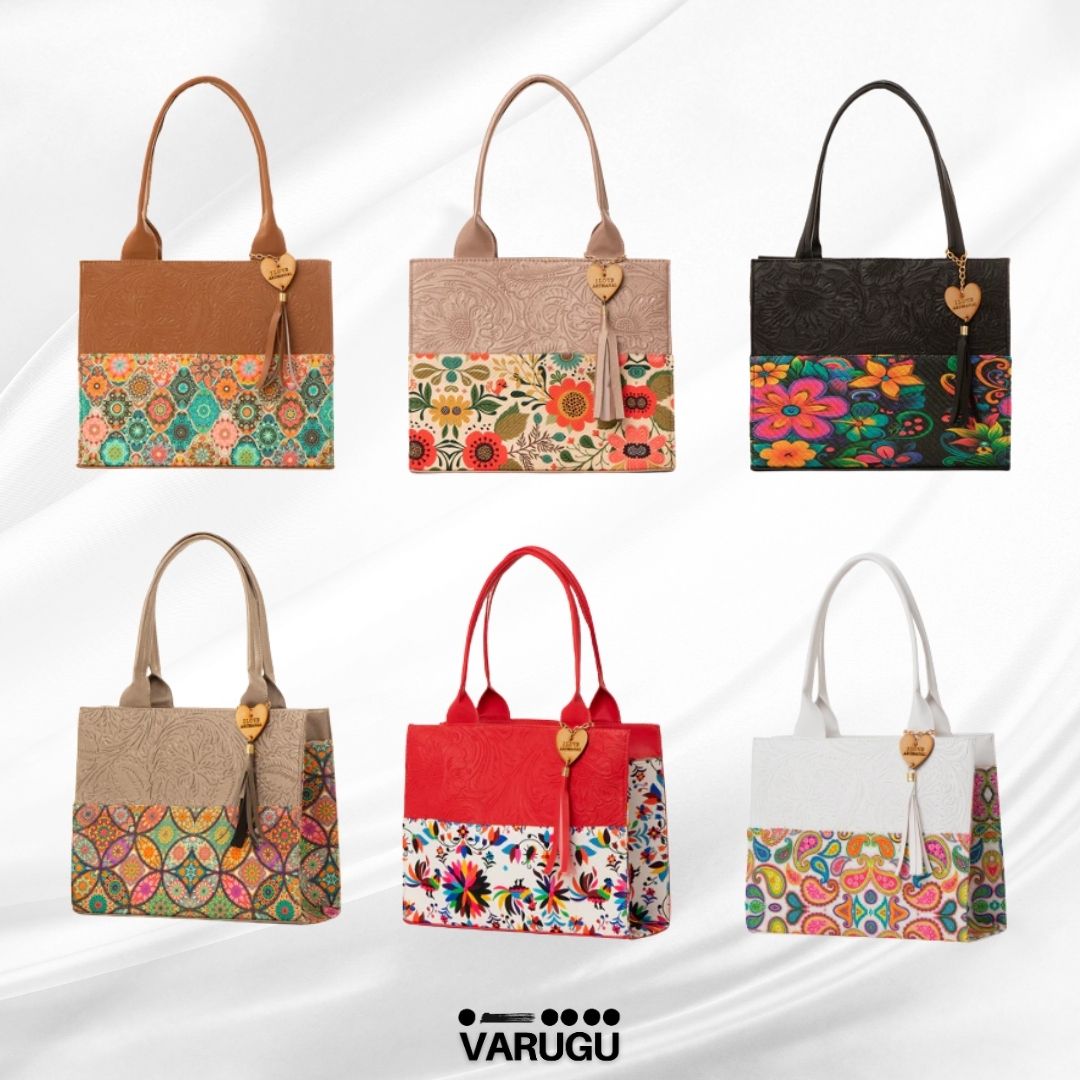 Bolsas de colores con flores - Varios diseños
