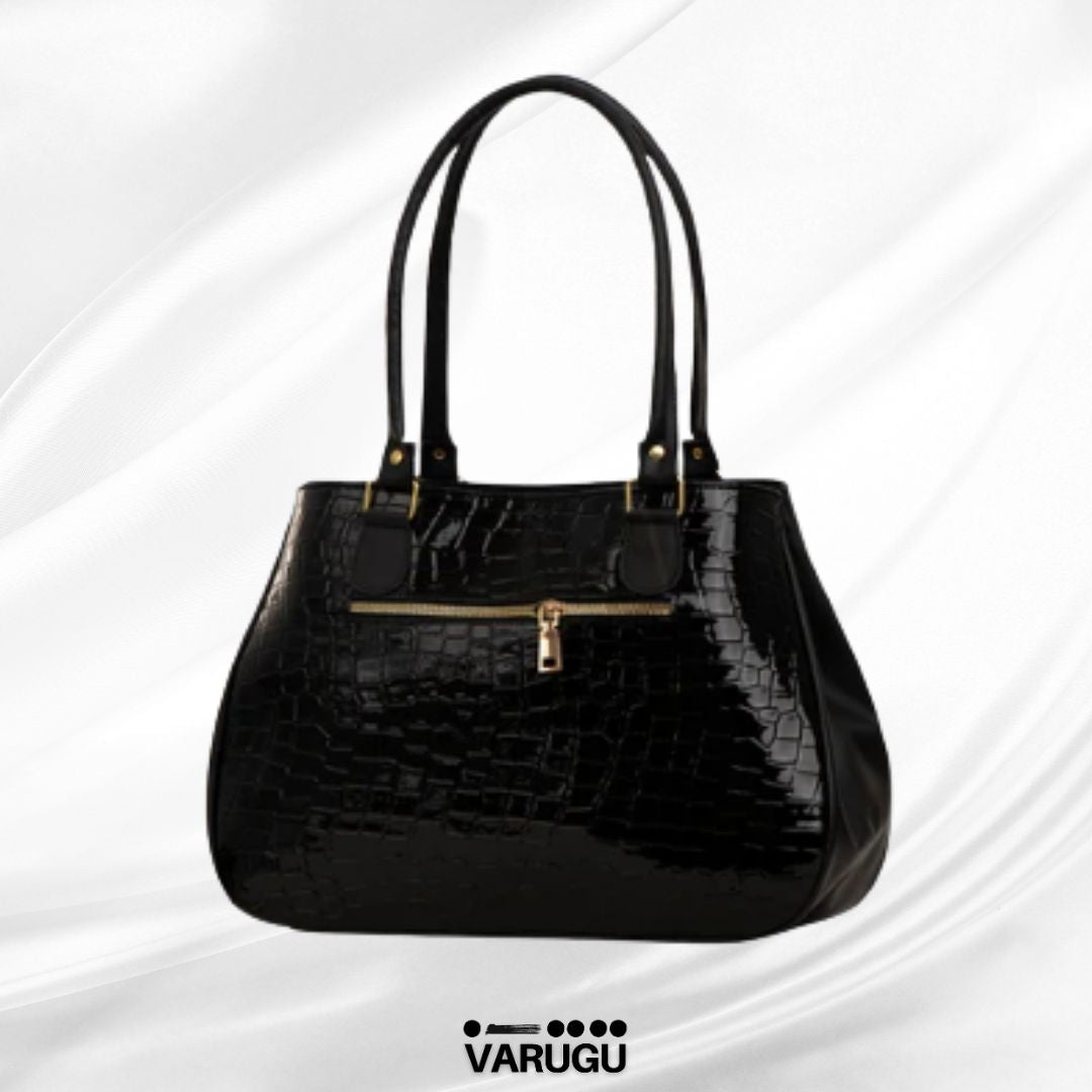 Bolsa negra básica - Tipo piel