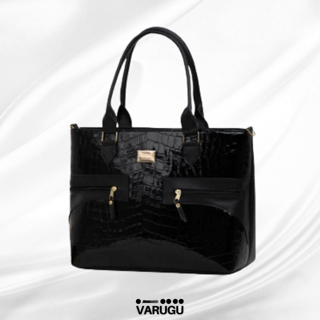 Bolsa negra rectangular elegante - Diseño básico