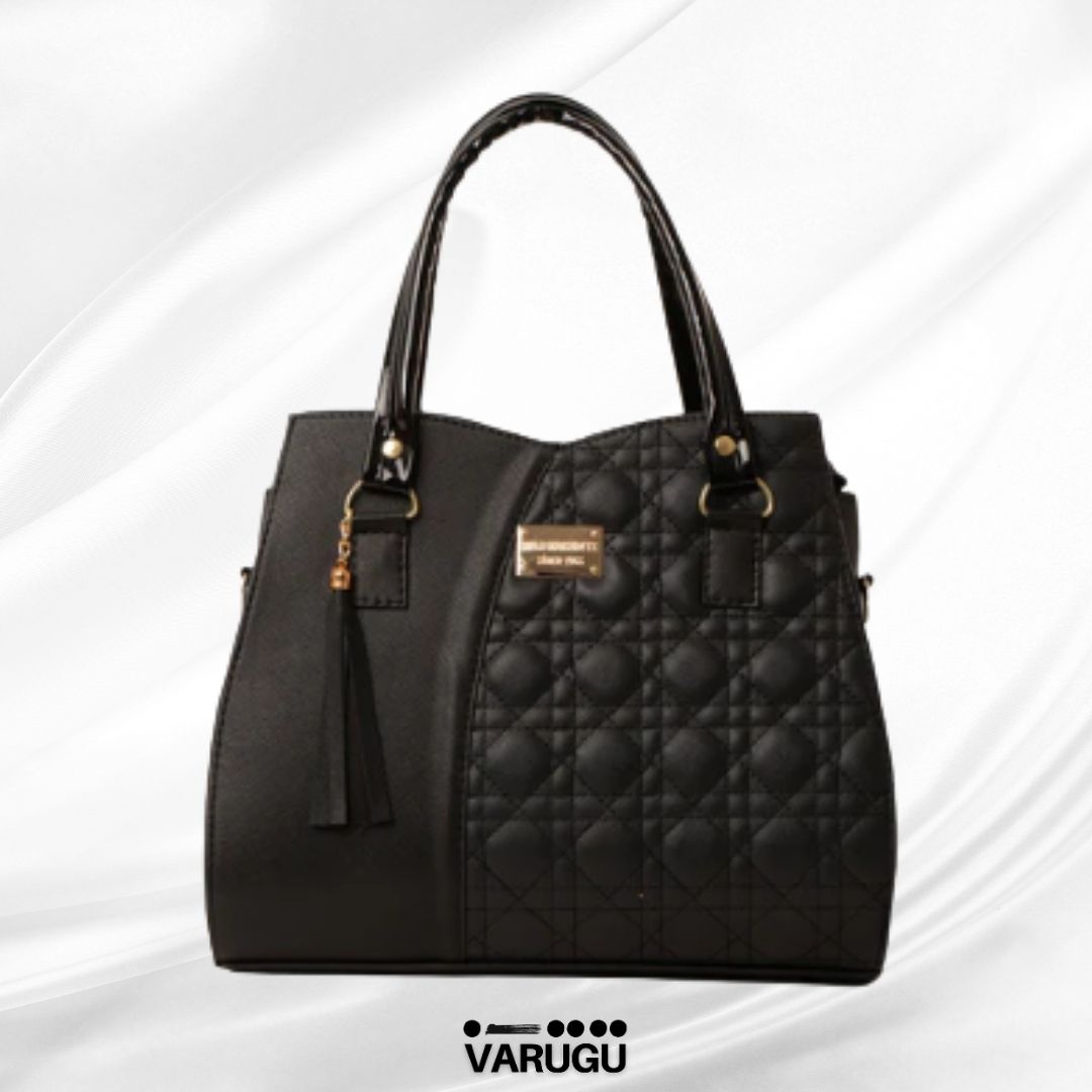 Bolsa casual bicolor - Diferentes texturas