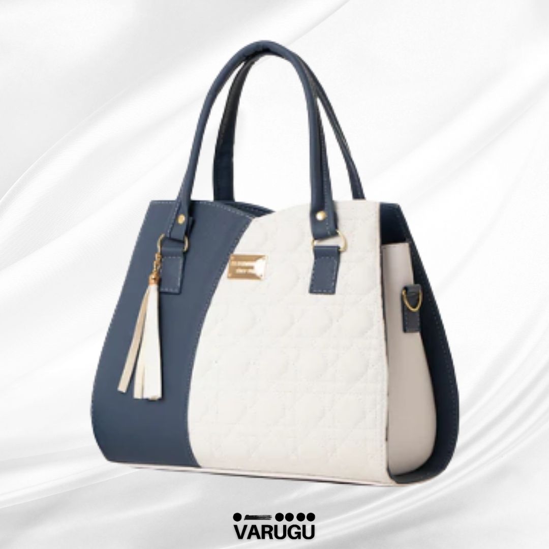 Bolsa casual bicolor - Diferentes texturas
