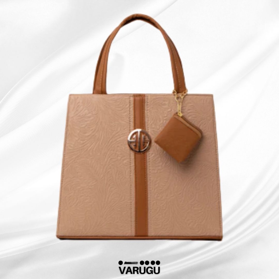Bolsa amplia con monedero detalle en café - Varios colores