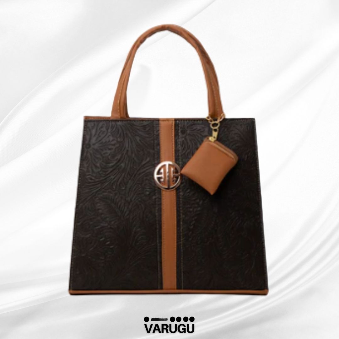 Bolsa amplia con monedero detalle en café - Varios colores