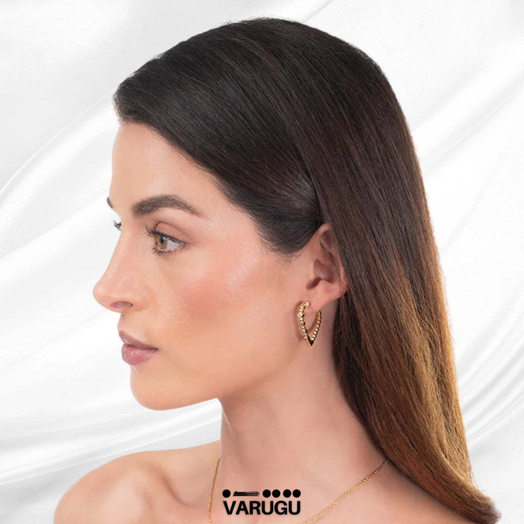 Aretes arracadas de corazón con Diamonice