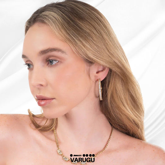 Aretes arracada con piedras Diamonice