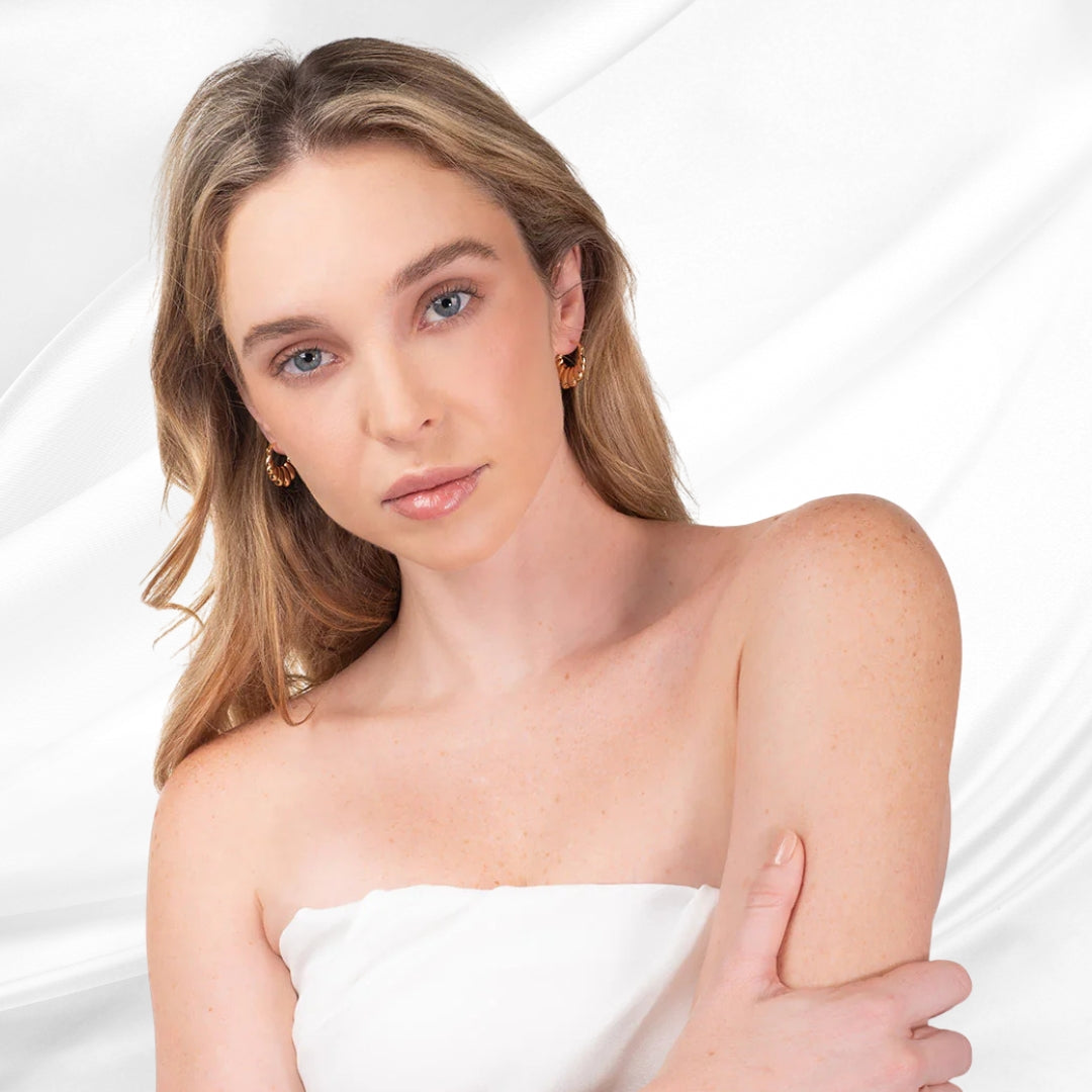 Aretes estilo arracadas baño de oro