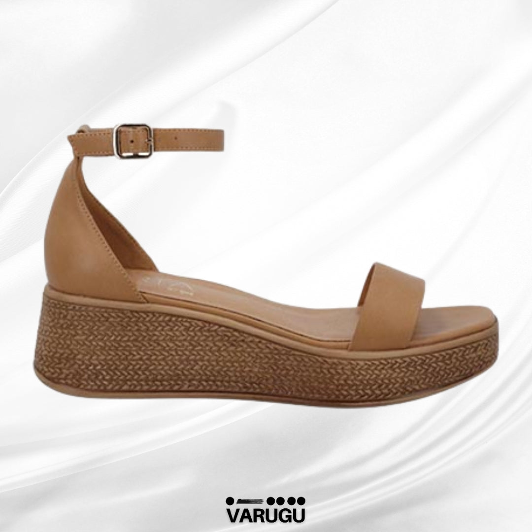 Sandalias color tan con plantilla acolchada