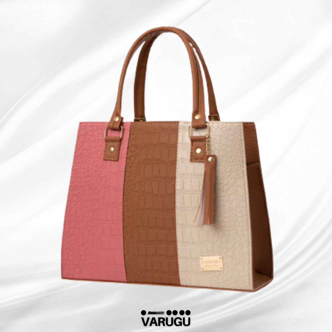 Bolsa grande con líneas multicolor - Varios colores