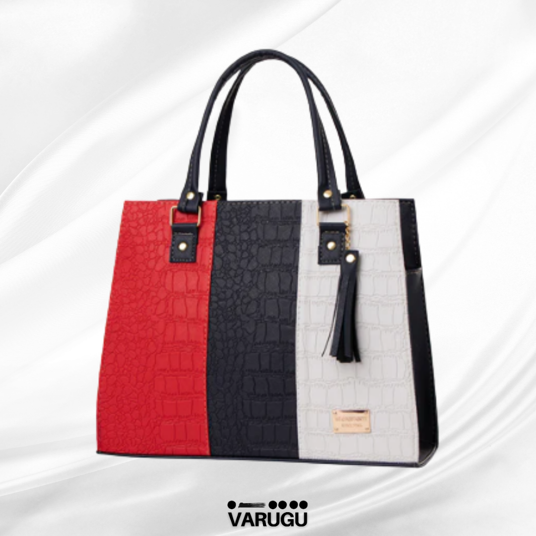 Bolsa grande con líneas multicolor - Varios colores