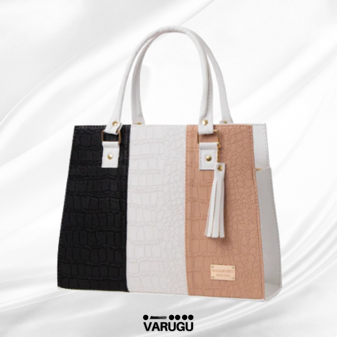 Bolsa grande con líneas multicolor - Varios colores