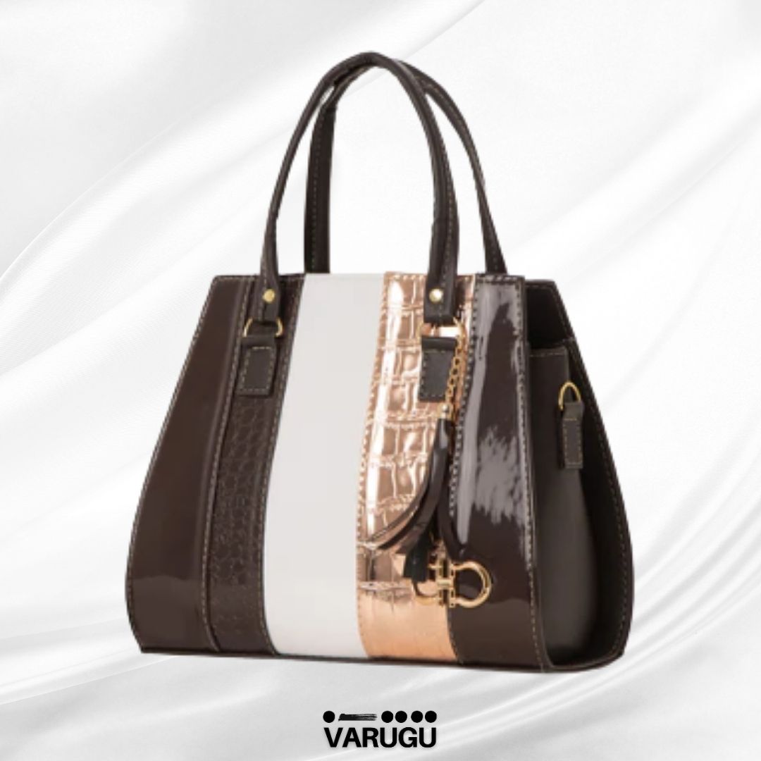 Bolsa líneas diferentes colores con dorado - Varios colores