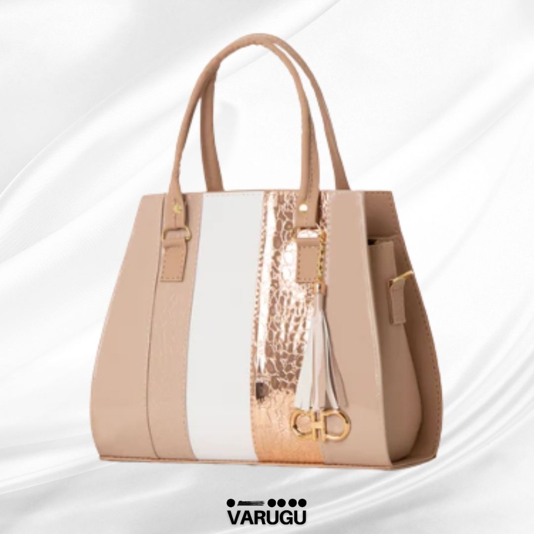 Bolsa líneas diferentes colores con dorado - Varios colores