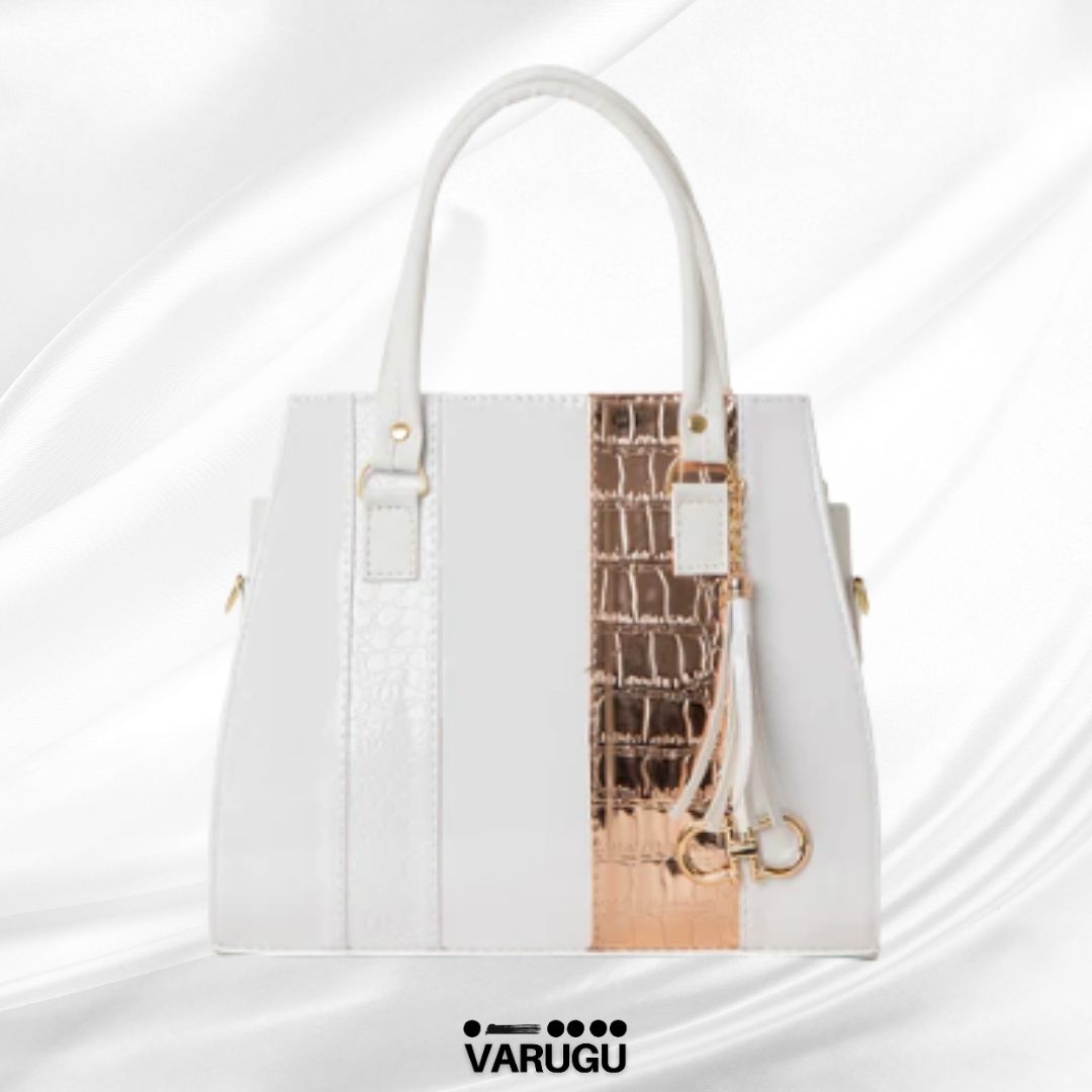 Bolsa líneas diferentes colores con dorado - Varios colores