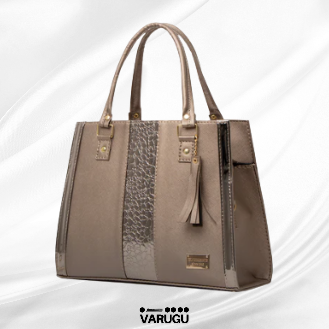 Bolsa amplia con raya - Colores variados