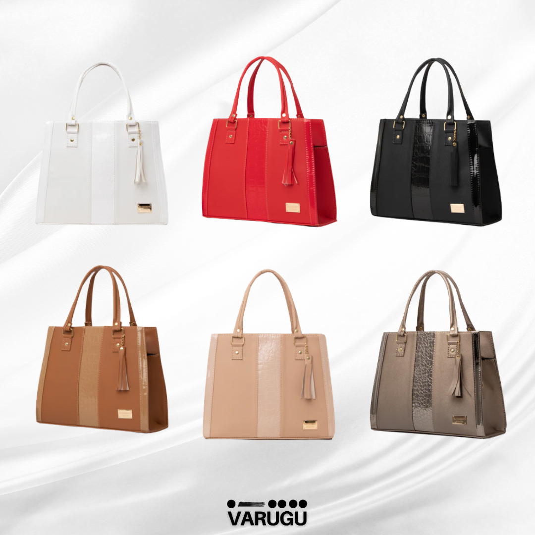 Bolsa amplia con raya - Colores variados