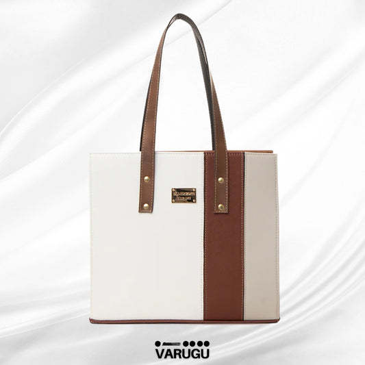 Bolsa grande blanca con café