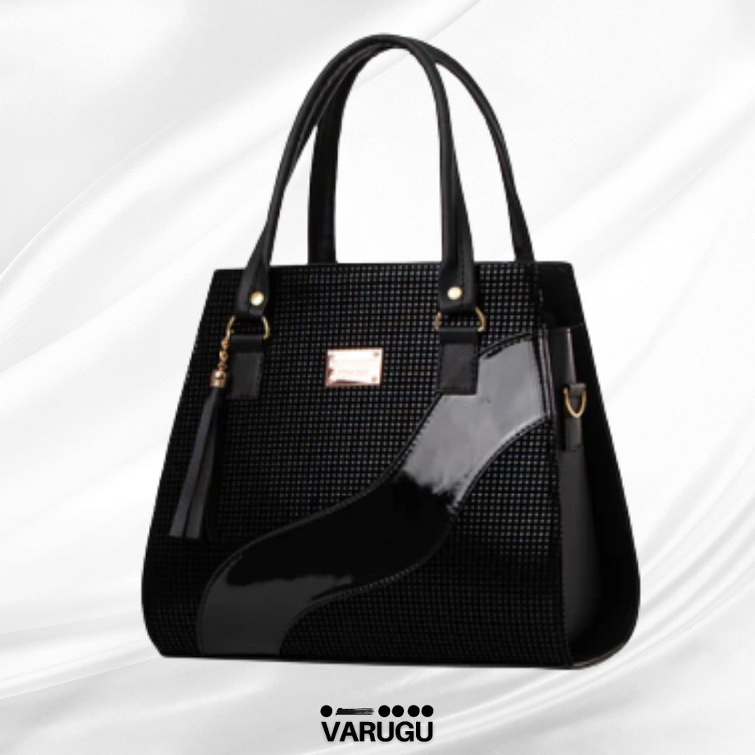 Bolsa negra estilo charol