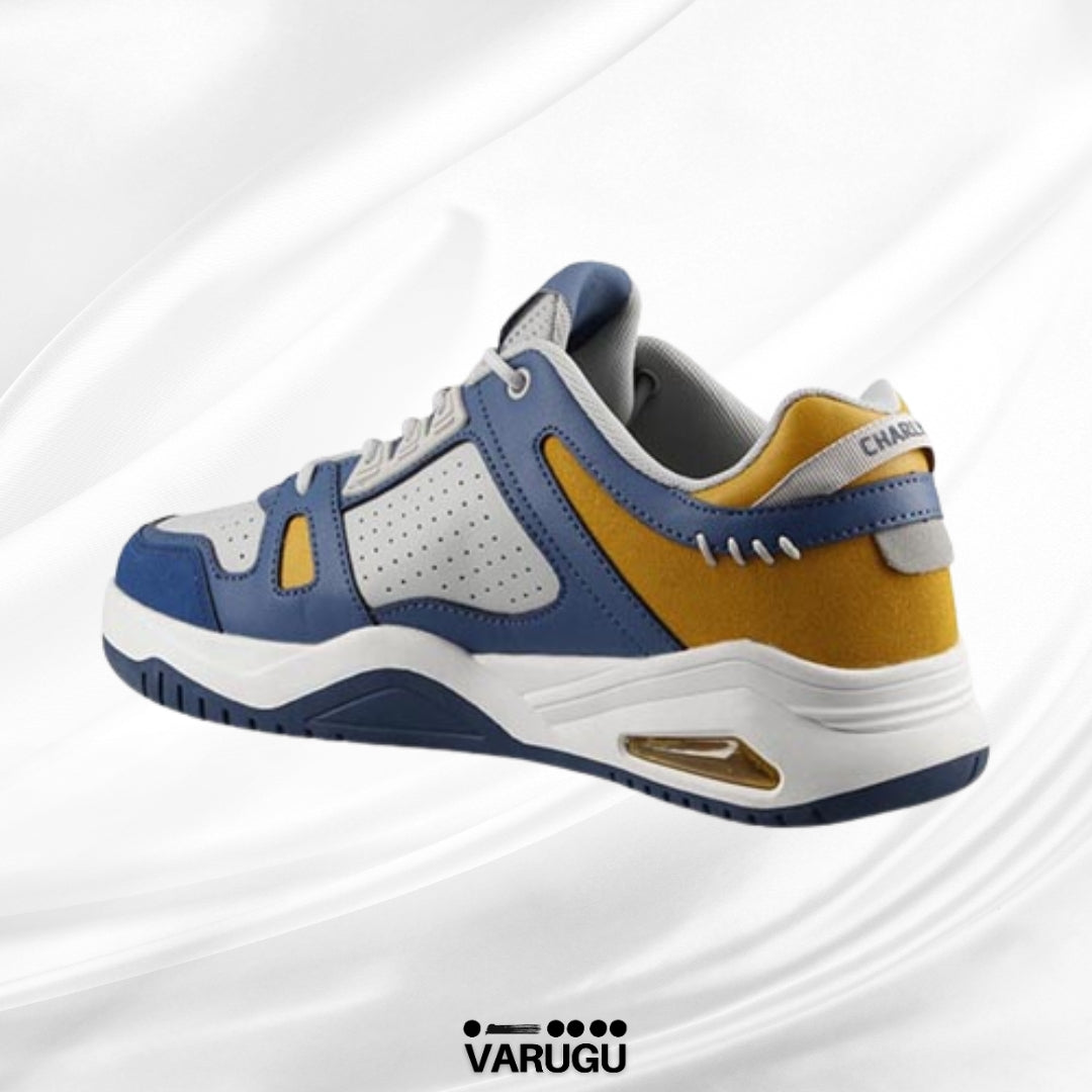 Tenis CHARLY urbano color marino con mostaza para hombre