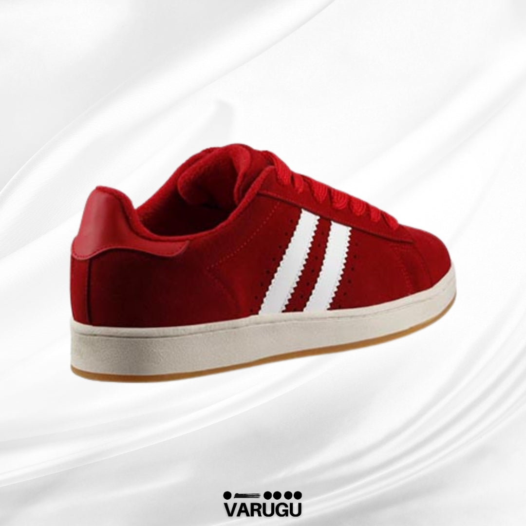 Tenis DEATH BEAR color rojo con franjas blancas para caballero