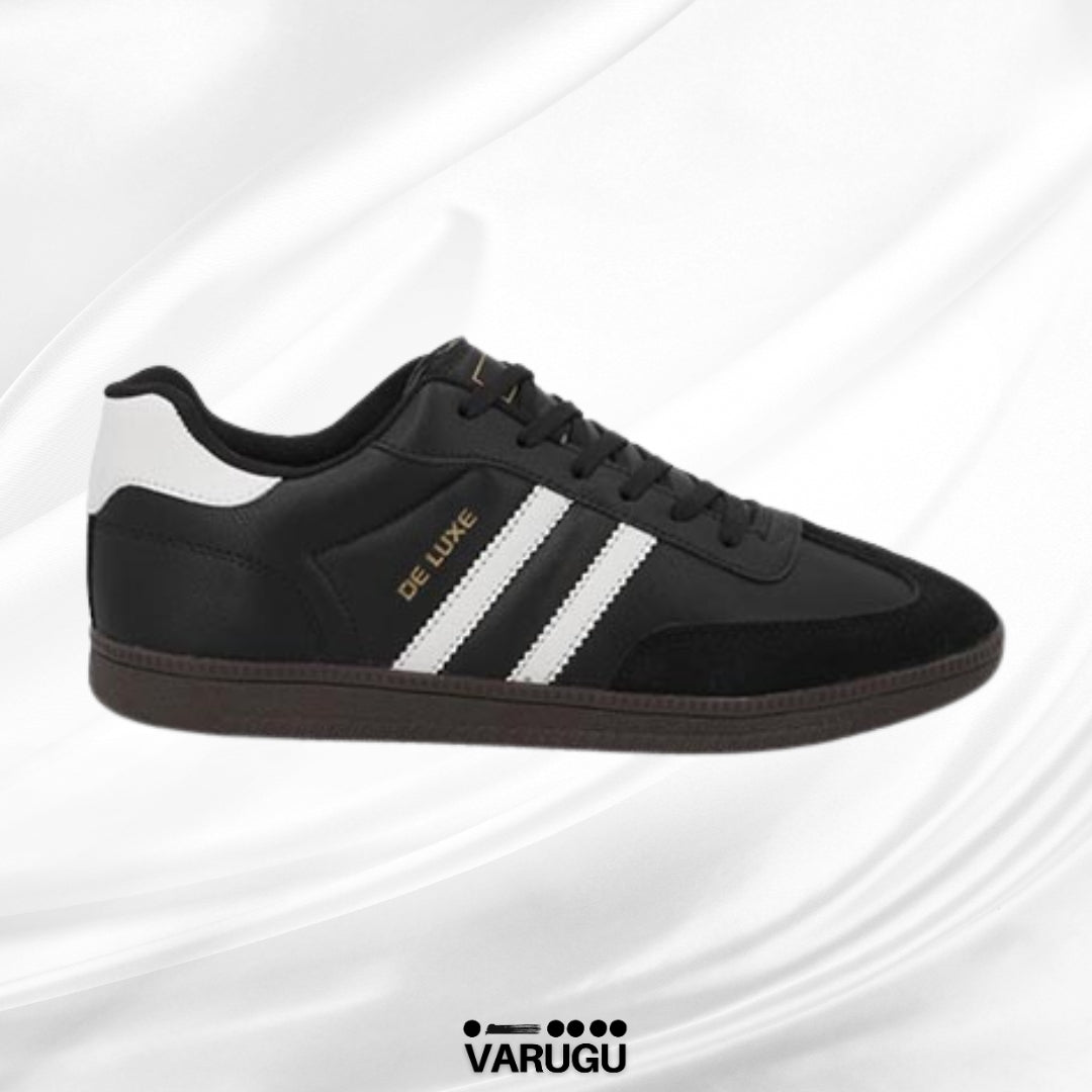 Tenis HGN color negro con detalles blancos y café para hombre