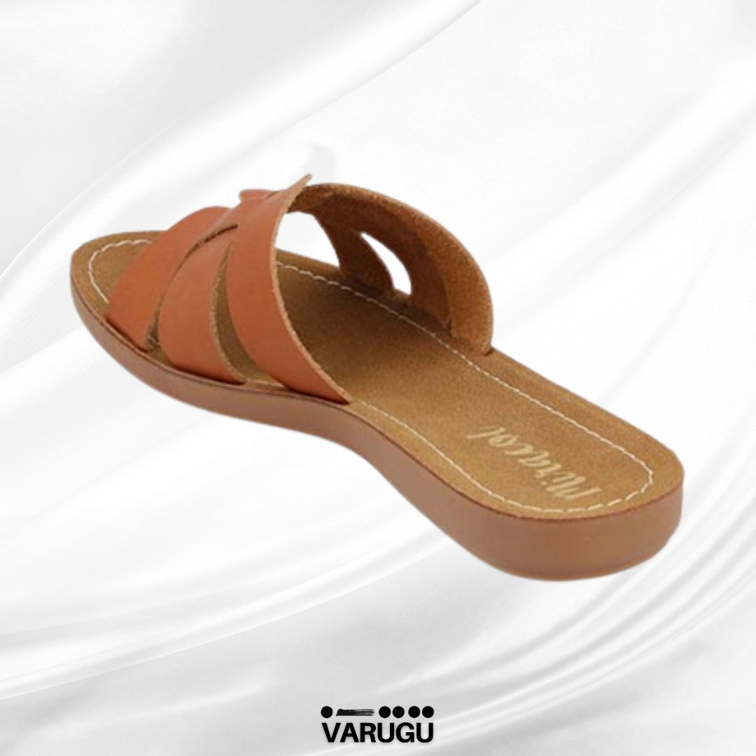 Sandalias frescas y cómodas color camel