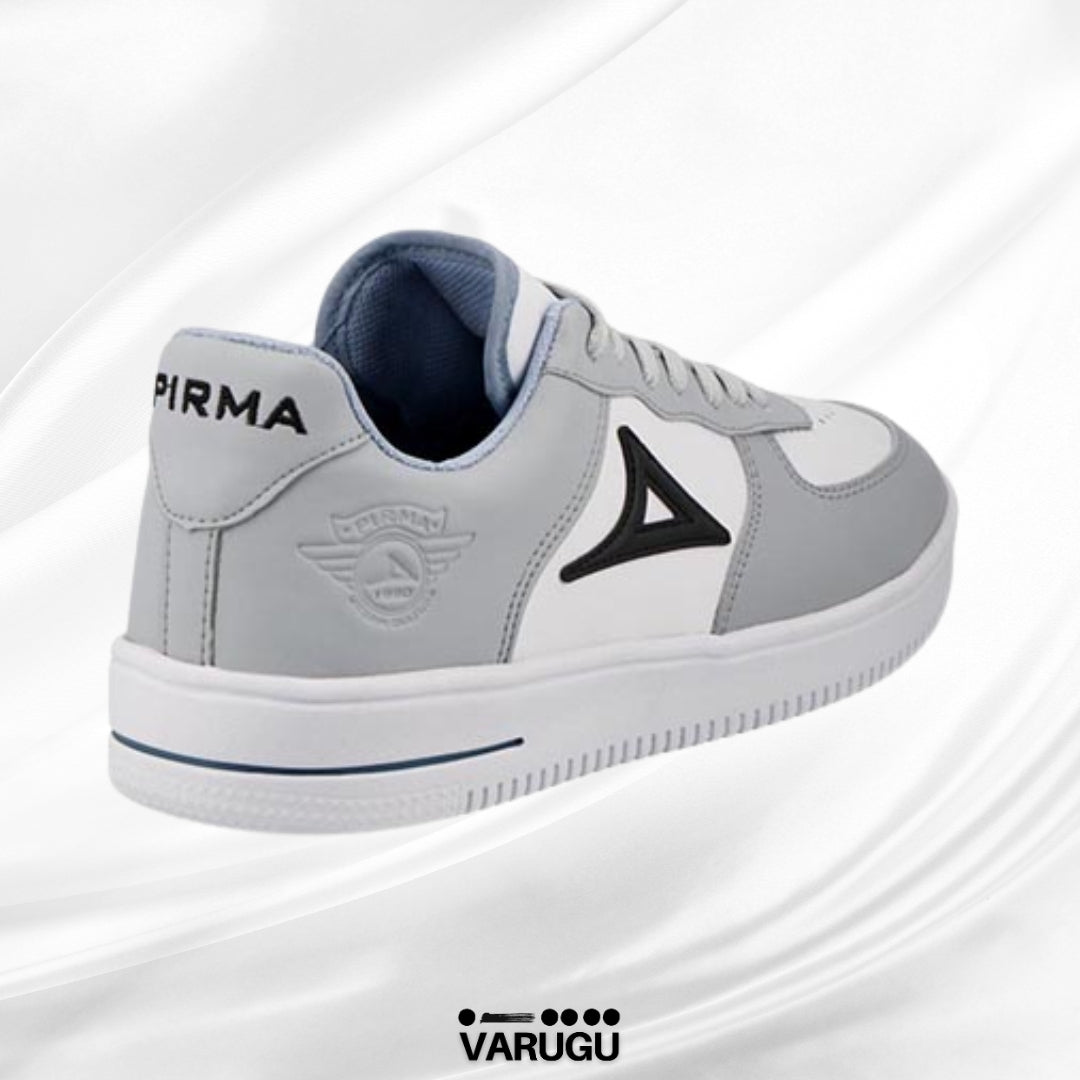 Tenis PIRMA color gris con blanco para caballero