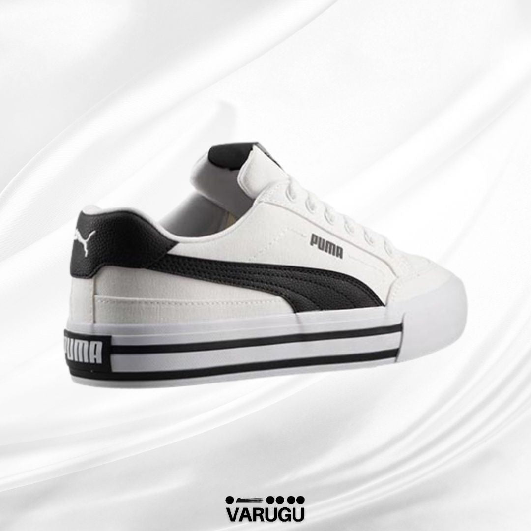 Tenis puma blanco con franja negra hombre