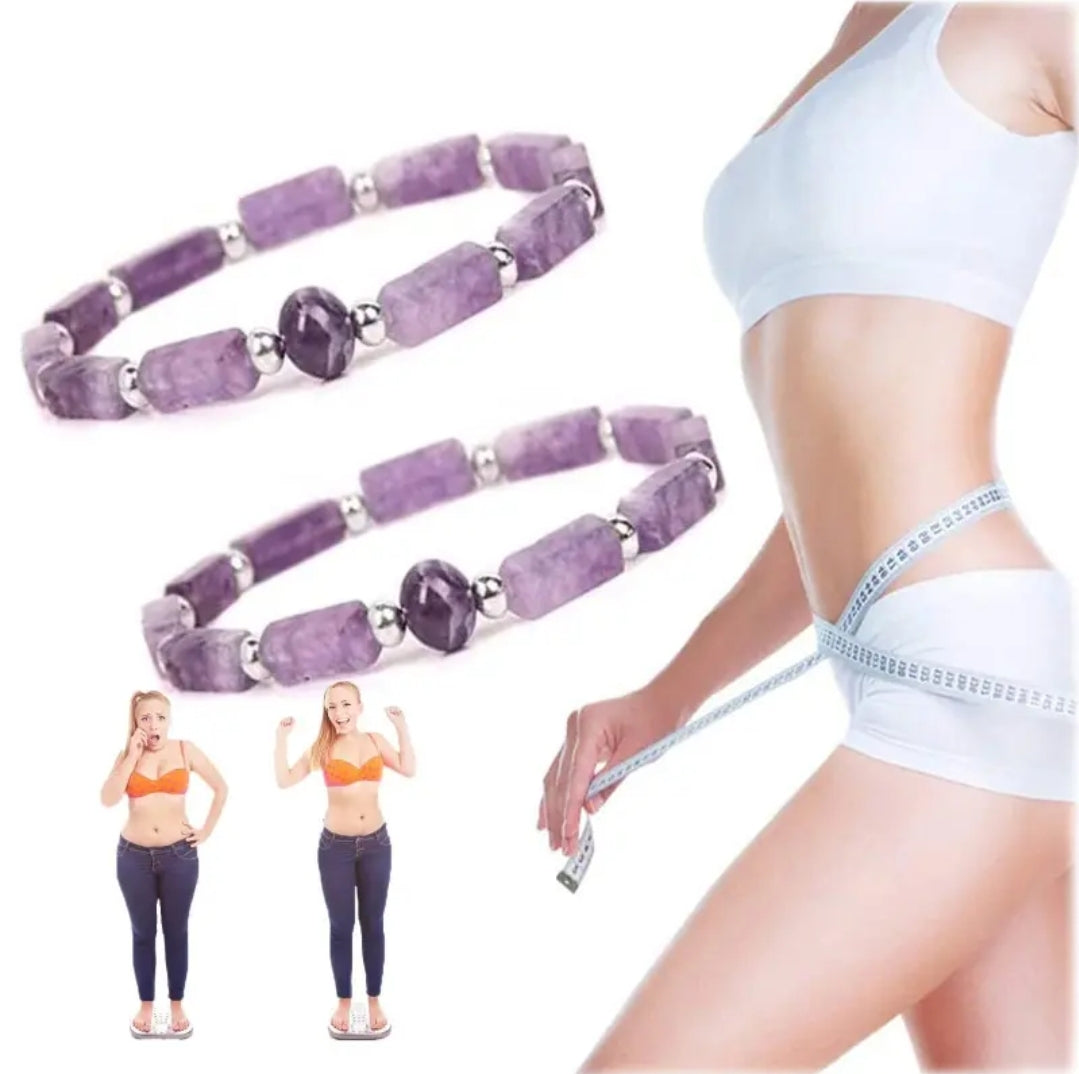 Pulsera morada AMATISTA para aura positiva y contra energía negativa