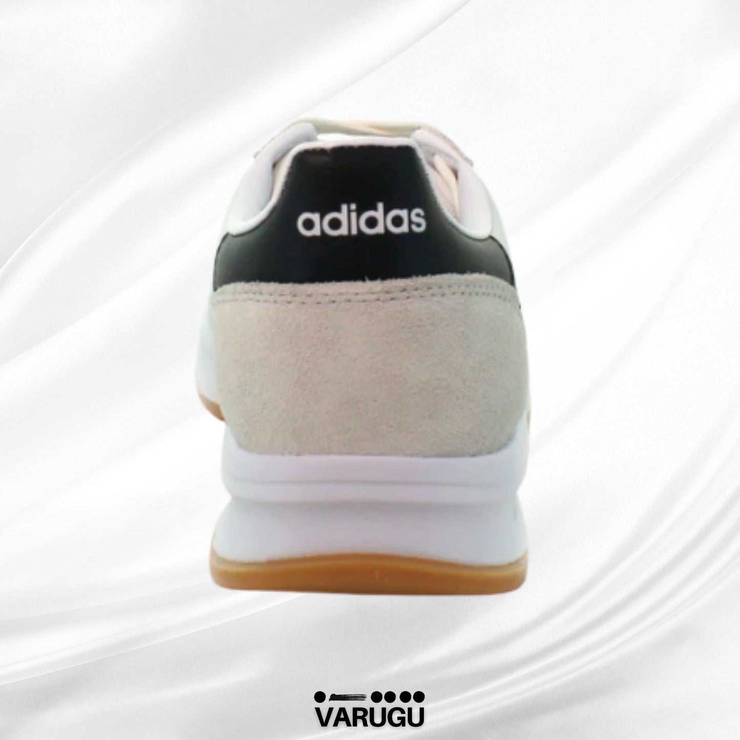 Tenis Adidas blancos con gris y franjas hombre