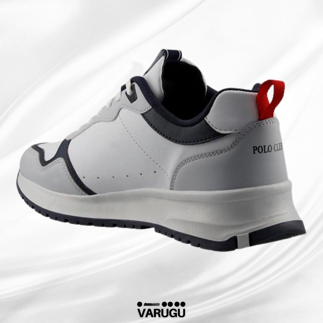 Tenis Polo Club blanco con gris hombres
