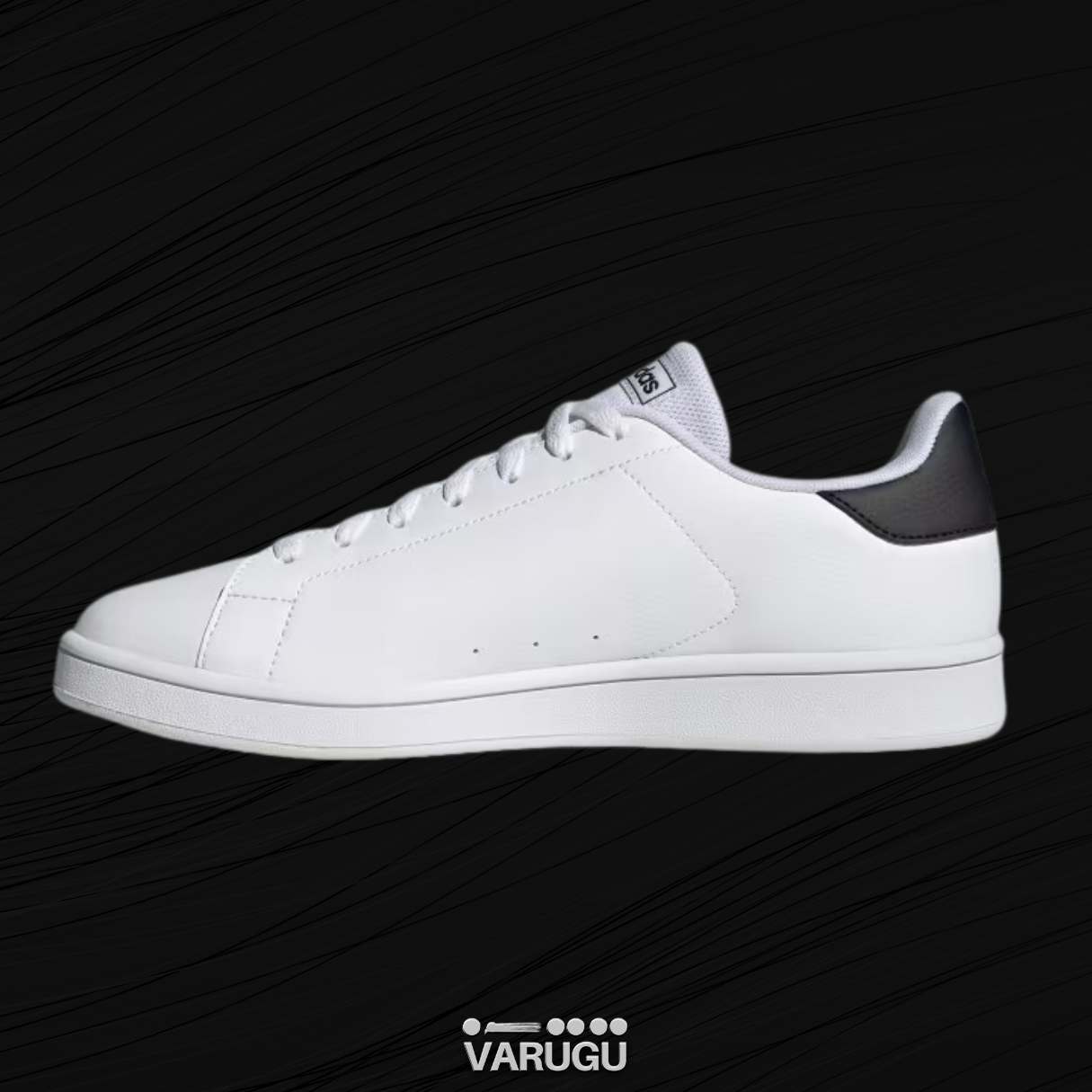 Tenis ADIDAS blancos con letras negras para hombre