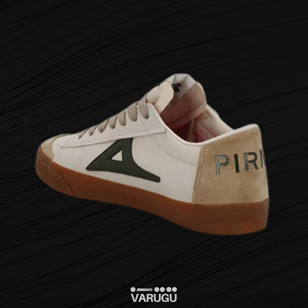 Tenis PIRMA beige con verde para hombre
