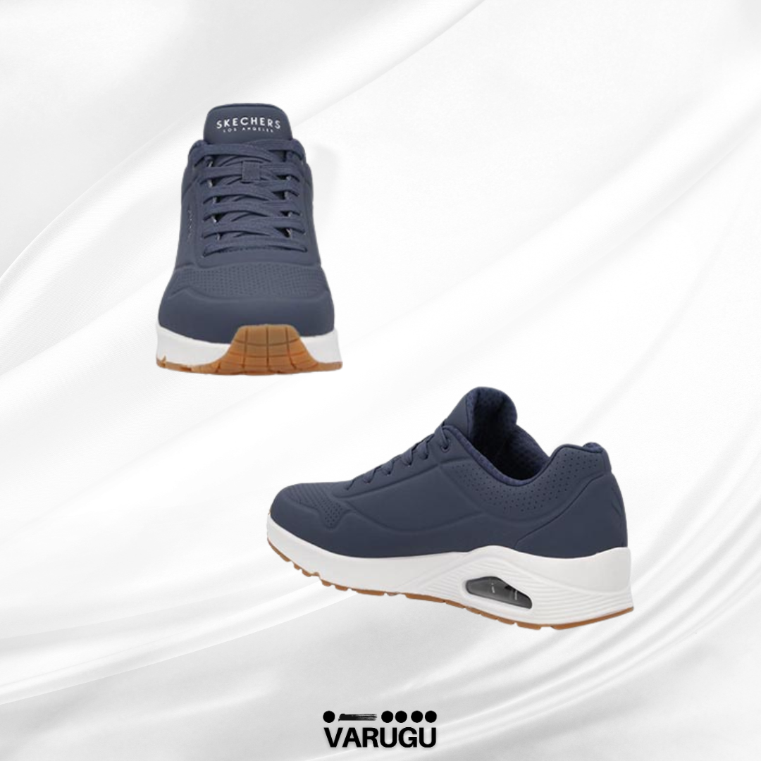Tenis skechers azul bonitos hombre