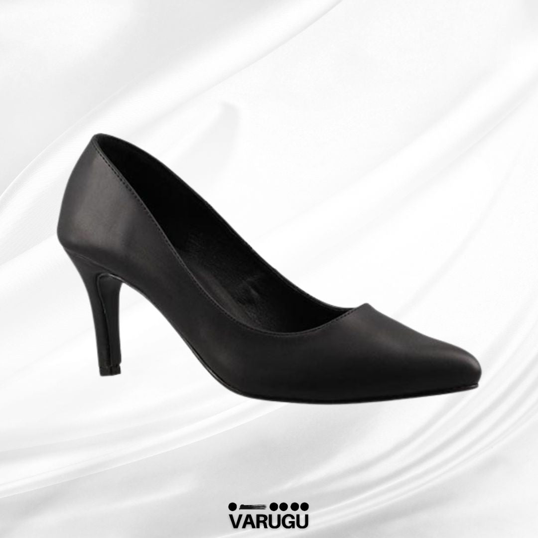 Tacones bajos color negro bonitos