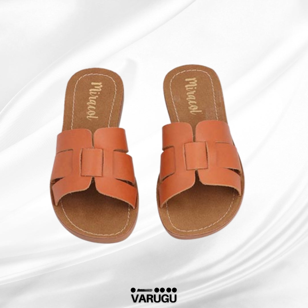 Sandalias frescas y cómodas color camel