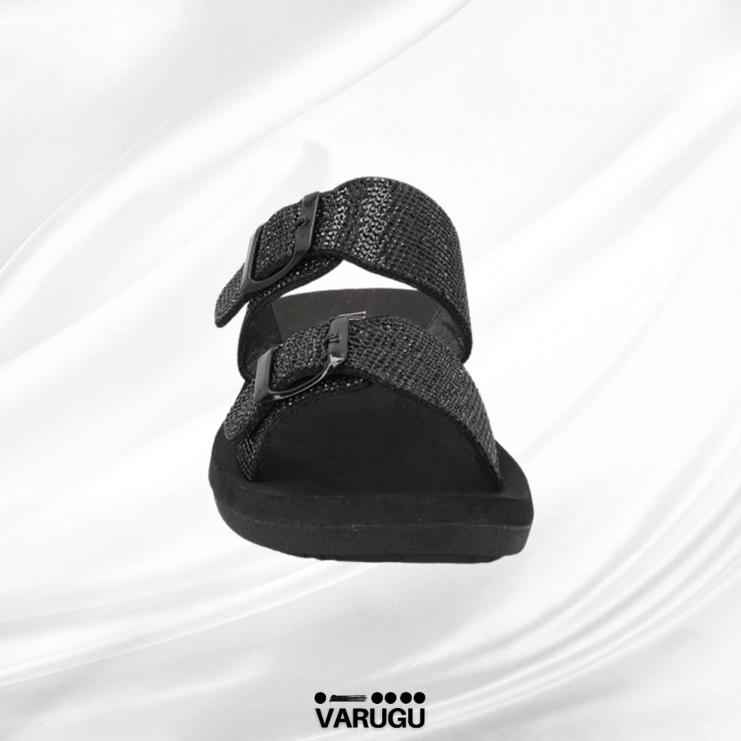 Sandalias con plantilla acolchonada y doble hebilla