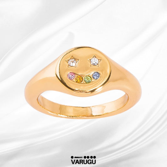 Anillo oro con carita - Paris Hilton