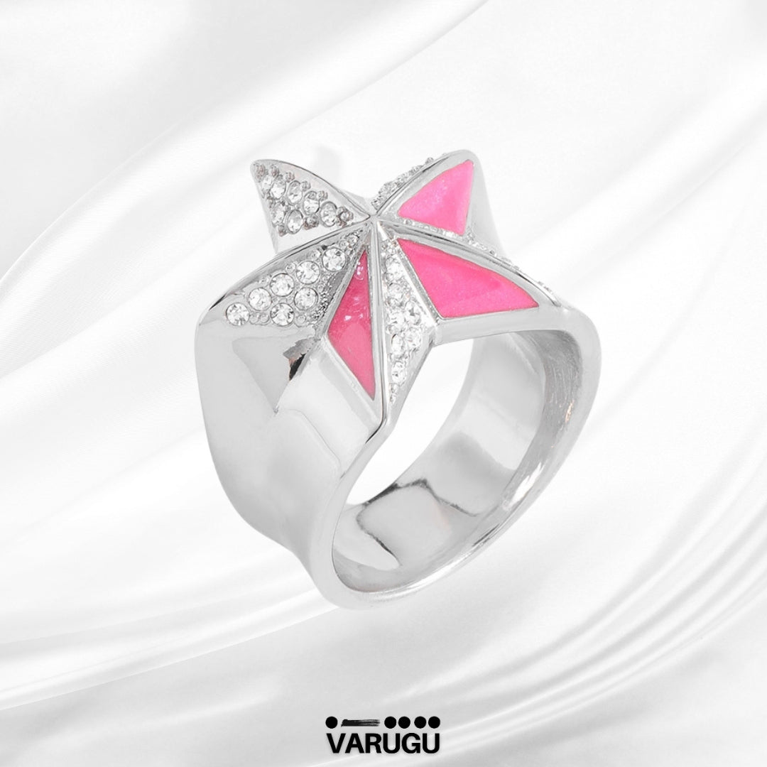 Anillo plata con rosa - Paris Hilton