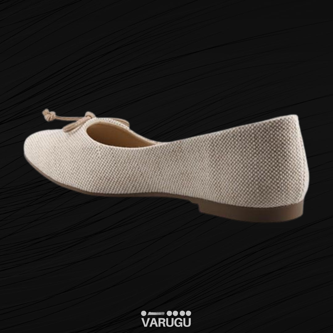 Flats con textura y lazo para dama