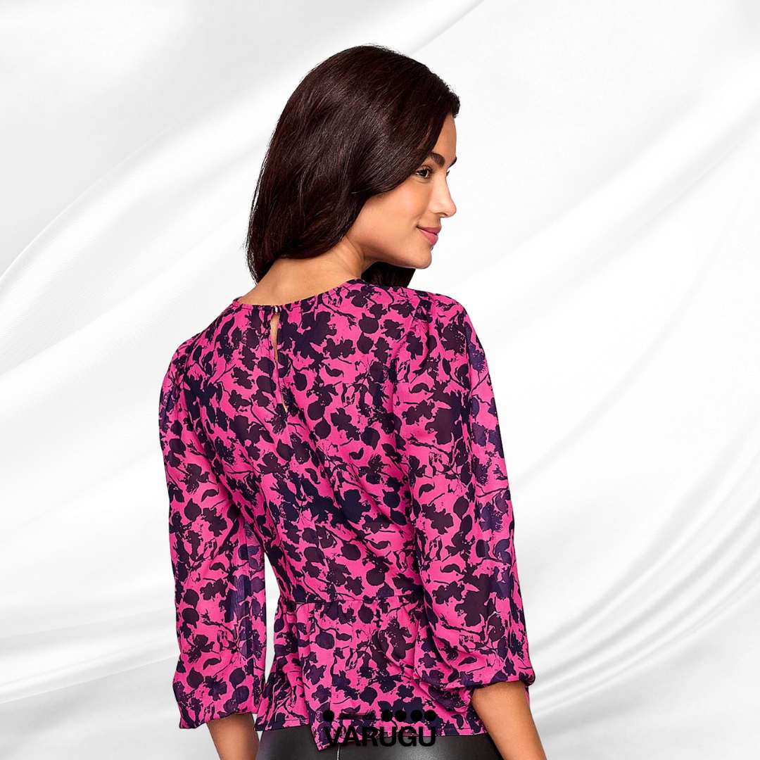 Blusa rosa mexicano manga larga
