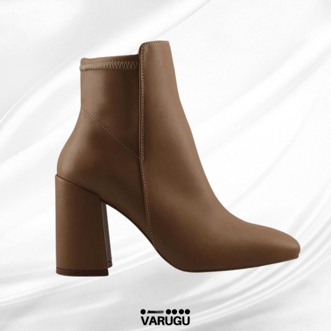 Botines café claro para mujer