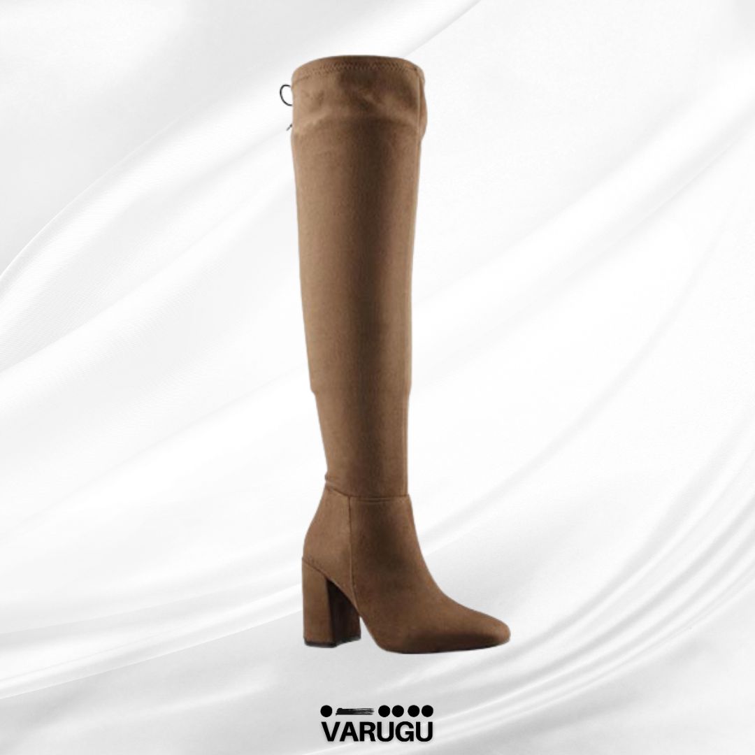 Botas café altas amplia comodidad